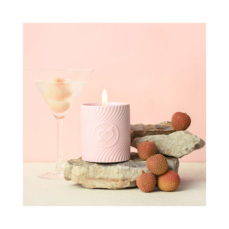 HighOnLove Pink Massage Candle Litchi Martini by Sexology