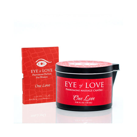 Eye of Love One Love Attract Him Pheromone Massage Candle by Sexology