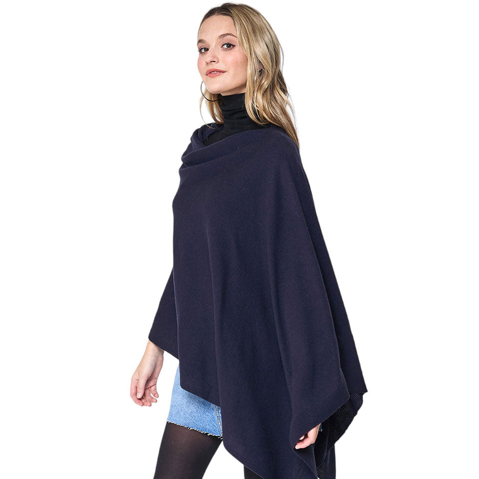 Solid Scarf Poncho by Madeline Love