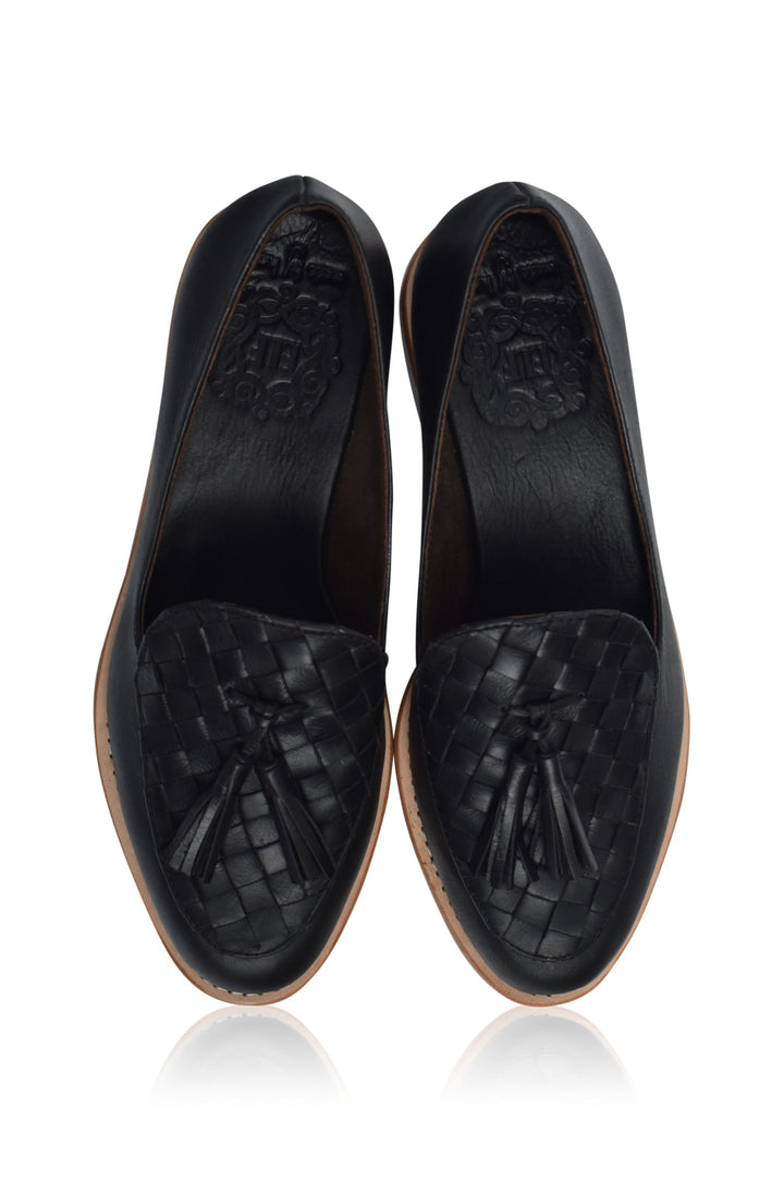 Nikita Woven Leather Loafers by ELF