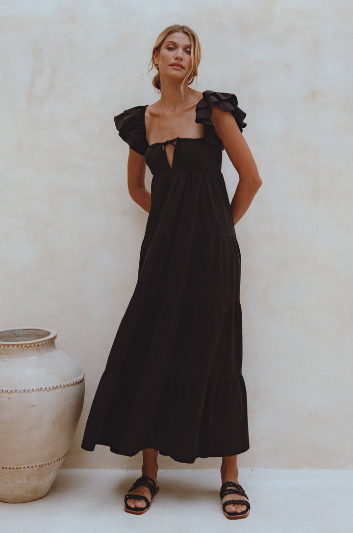 Nymph Bohemian Linen Maxi Dress by Bali ELF