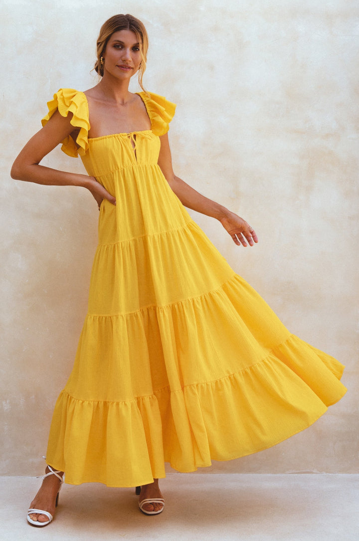 Nymph Bohemian Linen Maxi Dress by Bali ELF