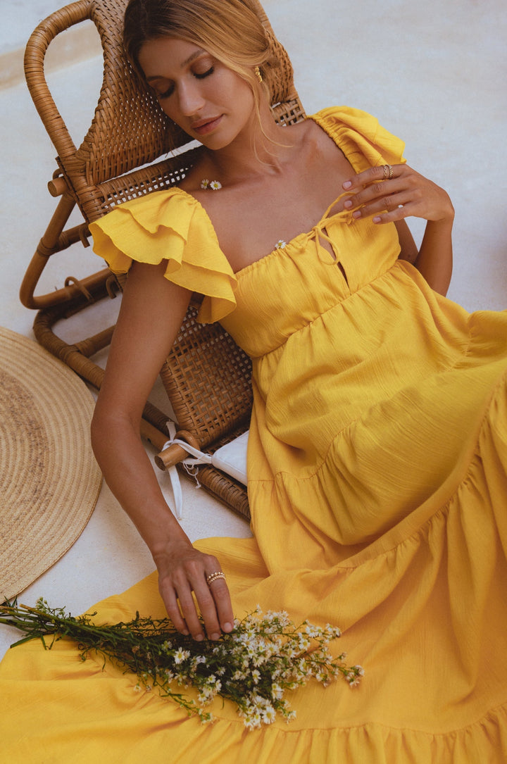 Nymph Bohemian Linen Maxi Dress by Bali ELF