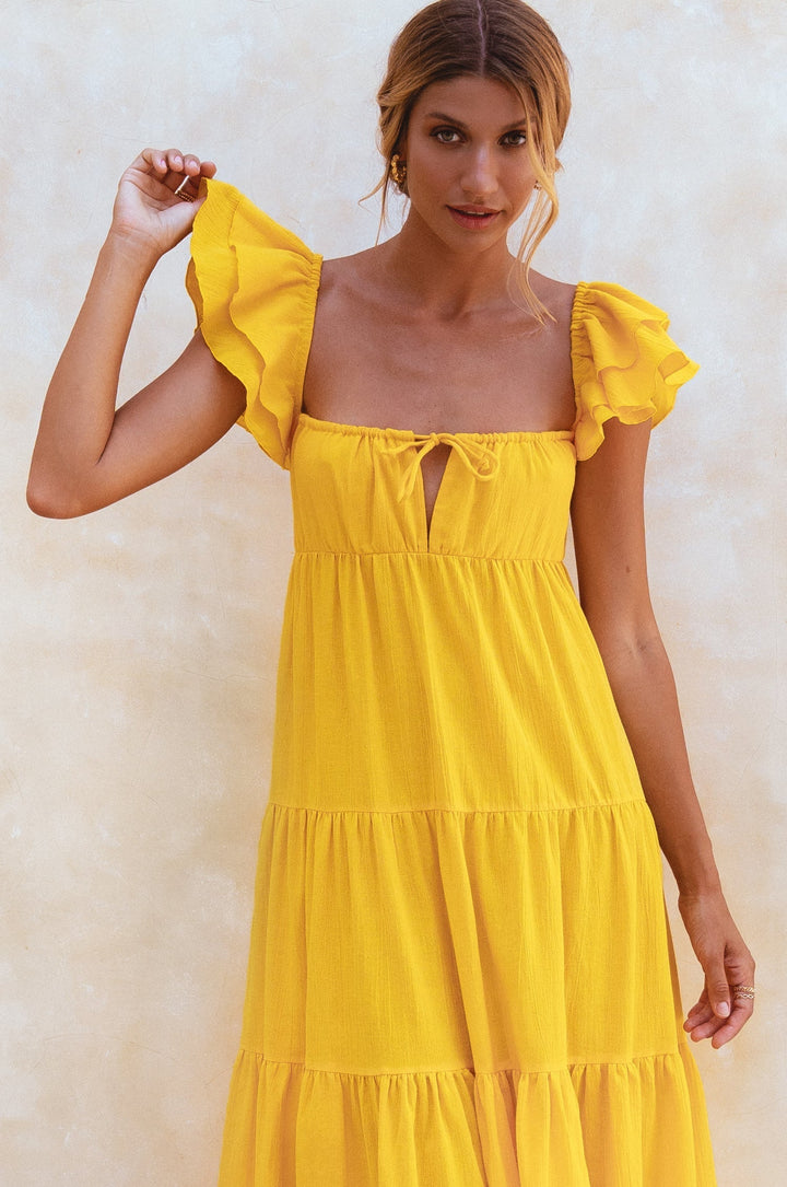 Nymph Bohemian Linen Maxi Dress by Bali ELF