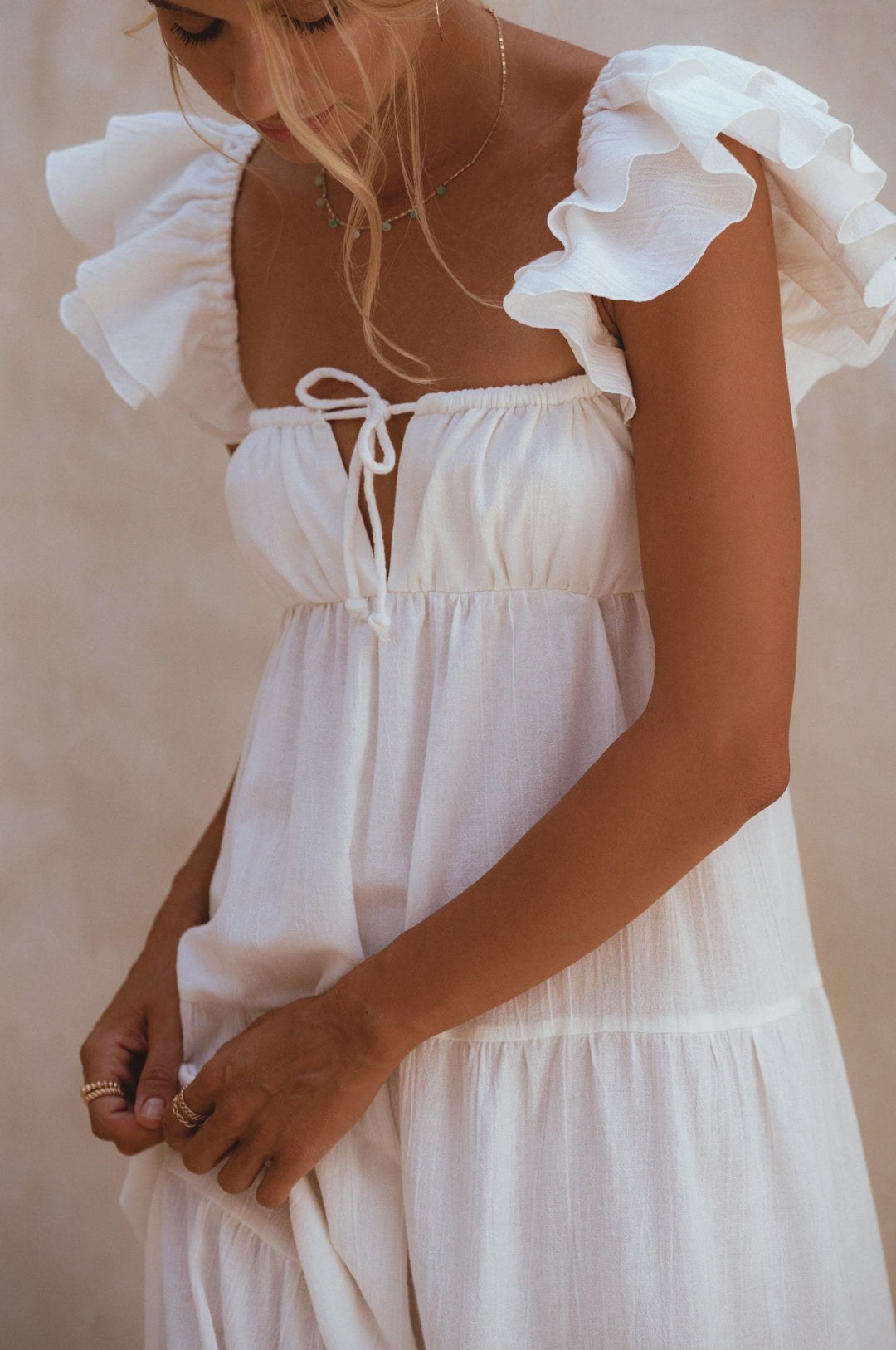 Nymph Bohemian Linen Maxi Dress by Bali ELF