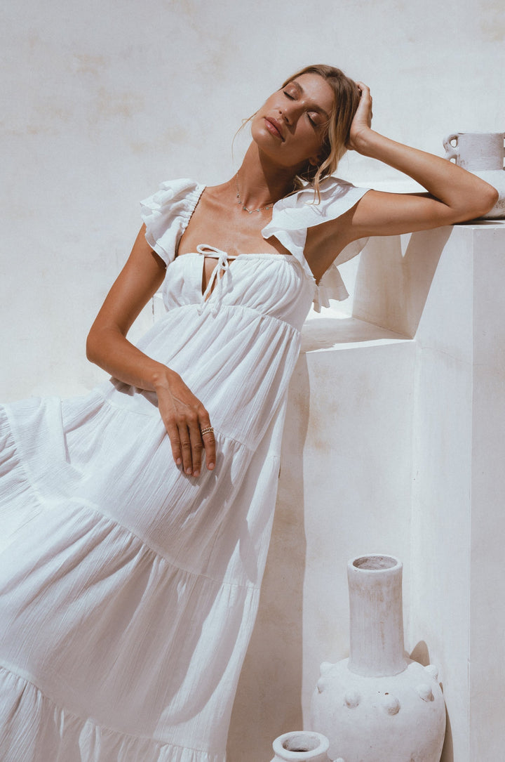 Nymph Bohemian Linen Maxi Dress by Bali ELF