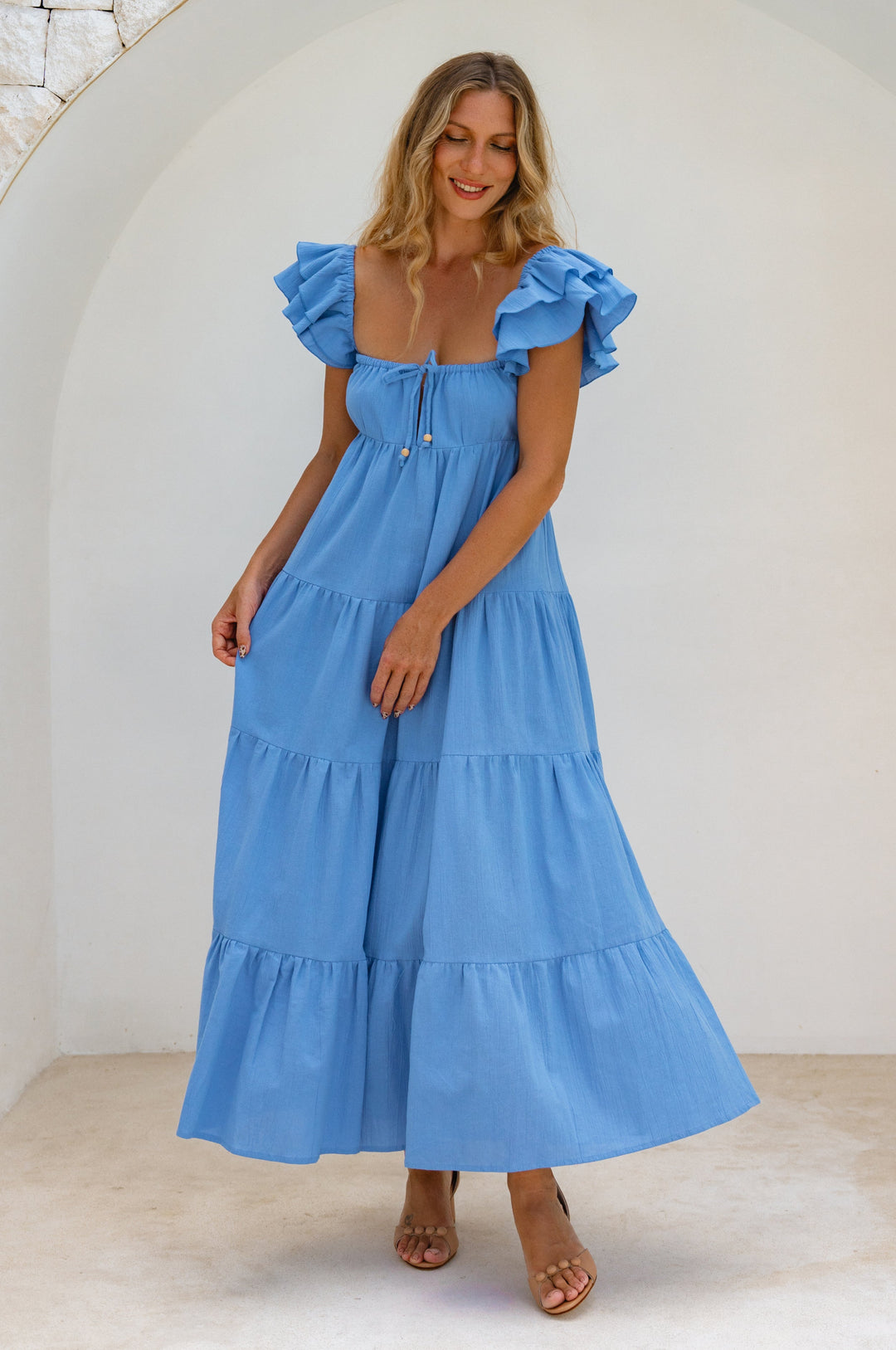 Nymph Bohemian Linen Maxi Dress by Bali ELF