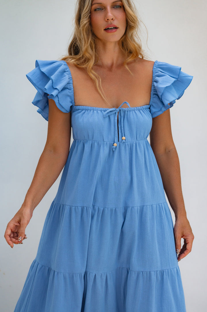 Nymph Bohemian Linen Maxi Dress by Bali ELF