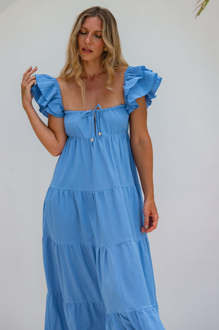 Nymph Bohemian Linen Maxi Dress by Bali ELF