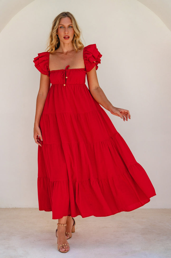 Nymph Bohemian Linen Maxi Dress by Bali ELF