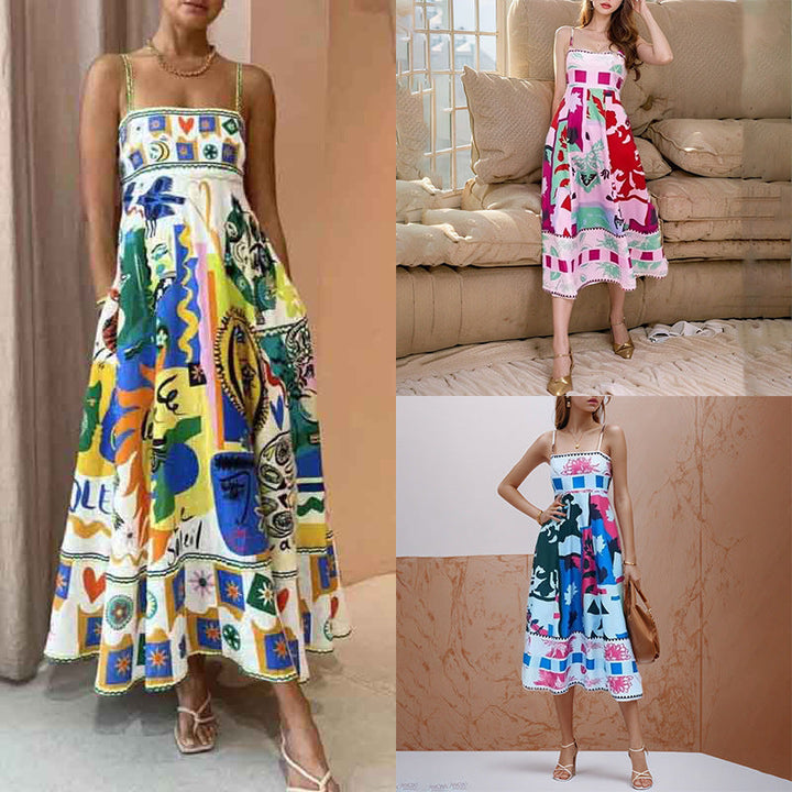 Floral Aline Style Summer Maxi Long Dress by Coco Charli