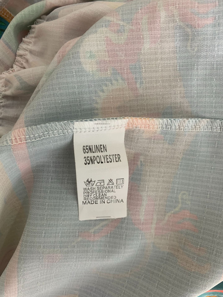 Autumn Winter Long Sleeve Printed Lace up Pleated Dress by BlakWardrob