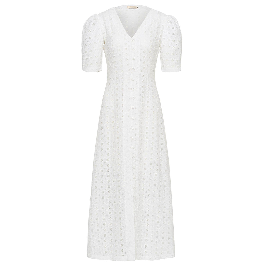 OLYMPIA Embroidered Cotton Dress
