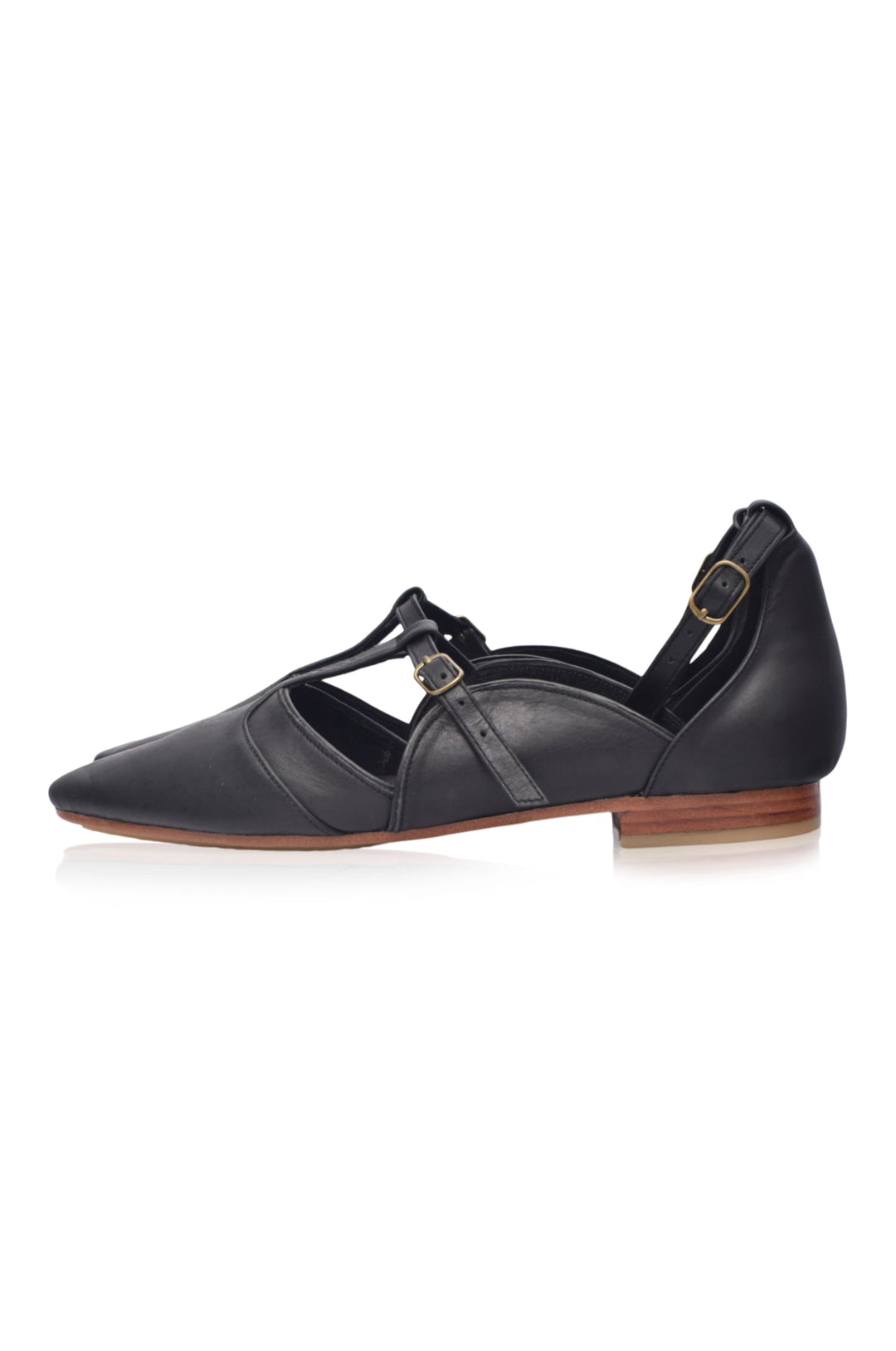 On The Go Leather Ballet Flats by ELF