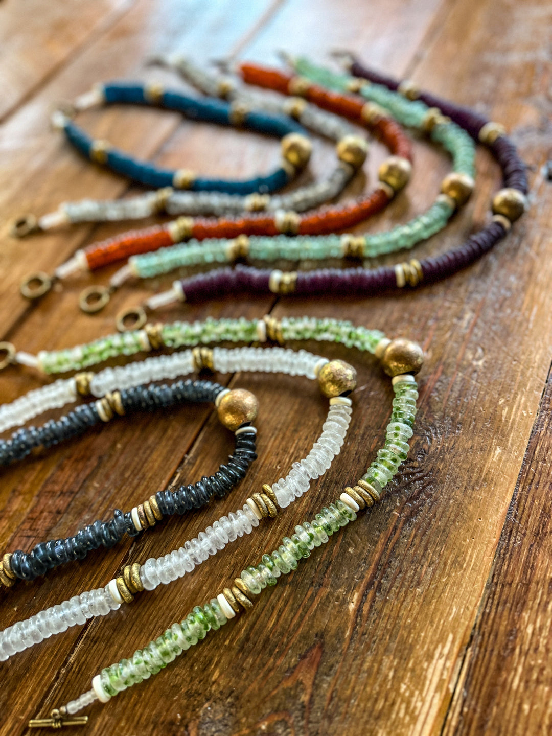 Classic Glass Necklace | Dark Gray