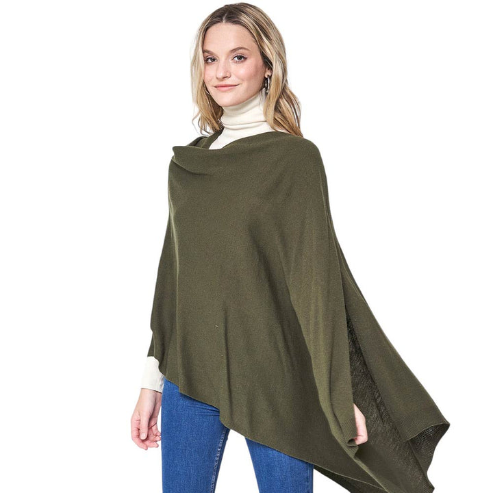 Solid Scarf Poncho by Madeline Love