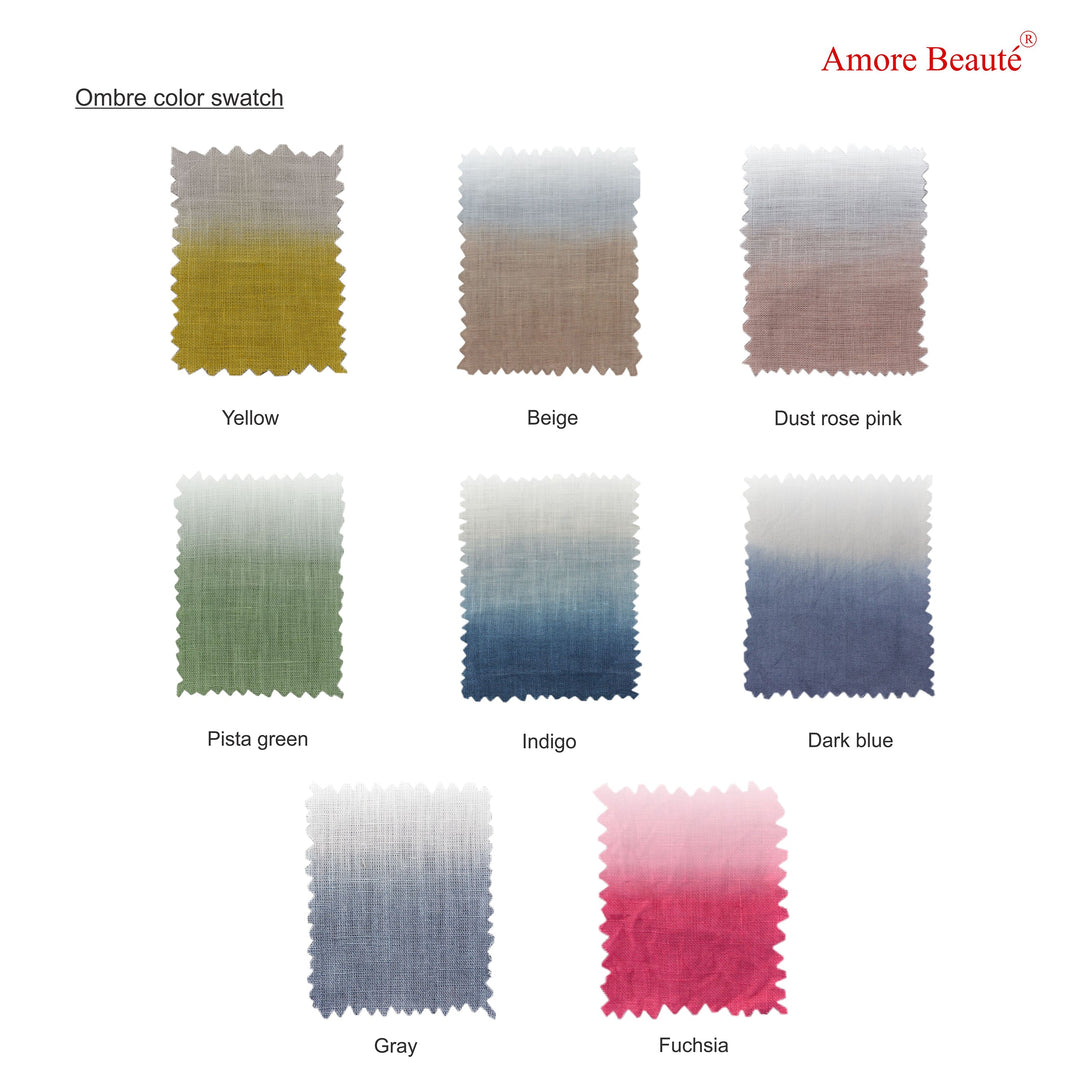 Ombre Linen Table Runner and Placemats by Amore Beauté