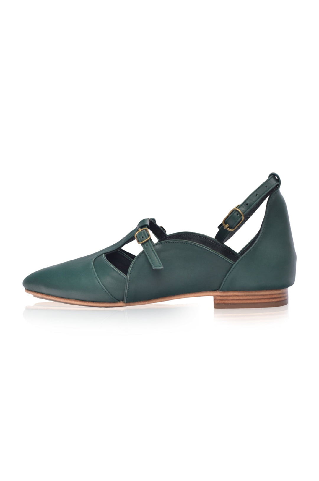 On The Go Leather Ballet Flats by ELF