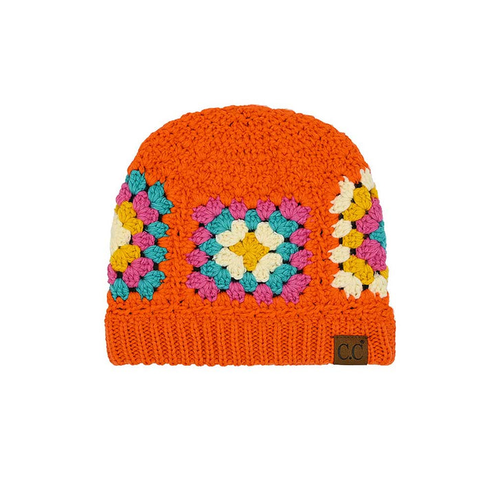C.C Multi Color Crochet Beanie by Madeline Love