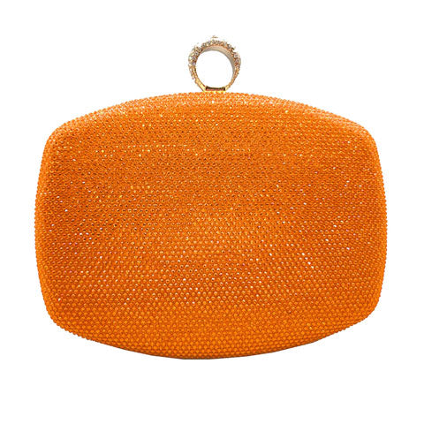 Shimmery Evening Clutch Bag Clasp Closure by Madeline Love