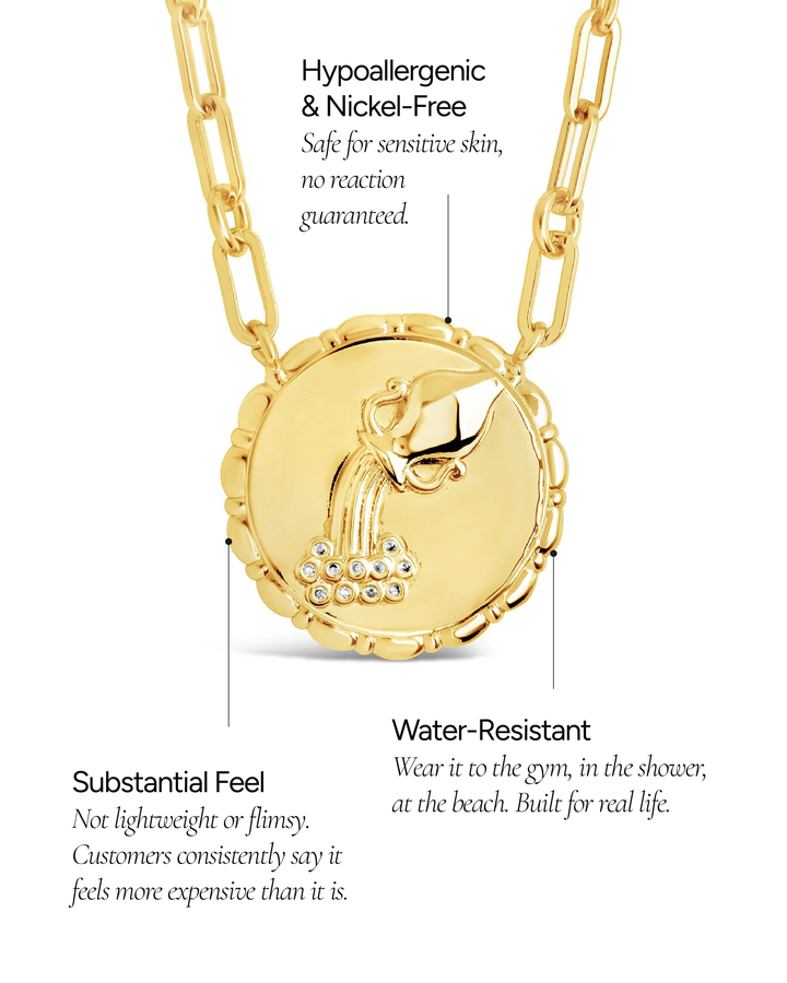 Zodiac Link Pendant Necklace