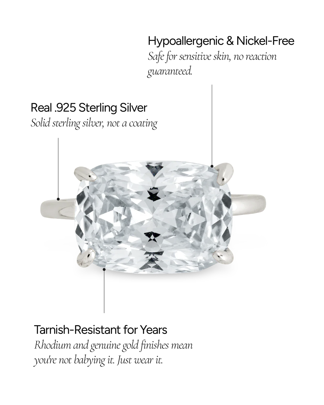 Cushion East-West Ring