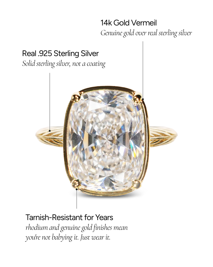 Elongated Cushion Cocktail Ring 4ct & 8ct