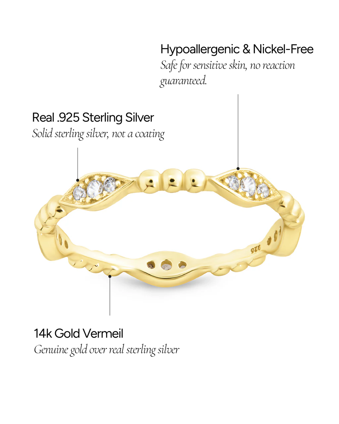 Lydia CZ Bubble Ring