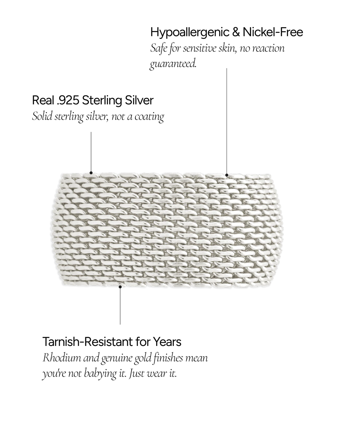 Wide Mesh Ring