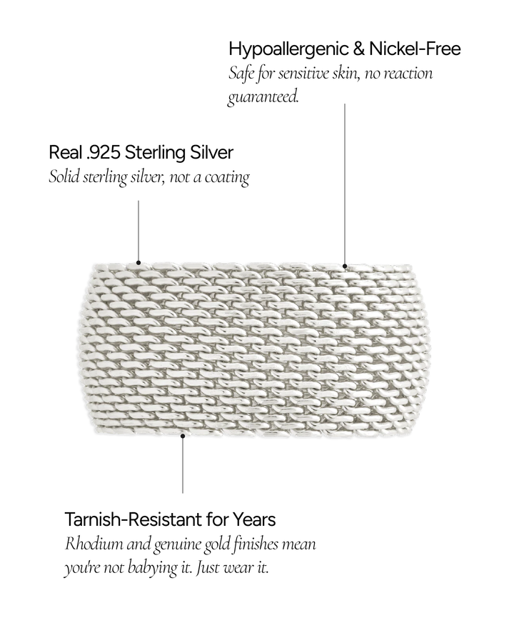 Wide Mesh Ring
