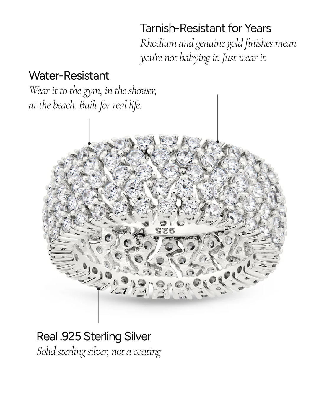 Yvonne CZ Stacking Ring