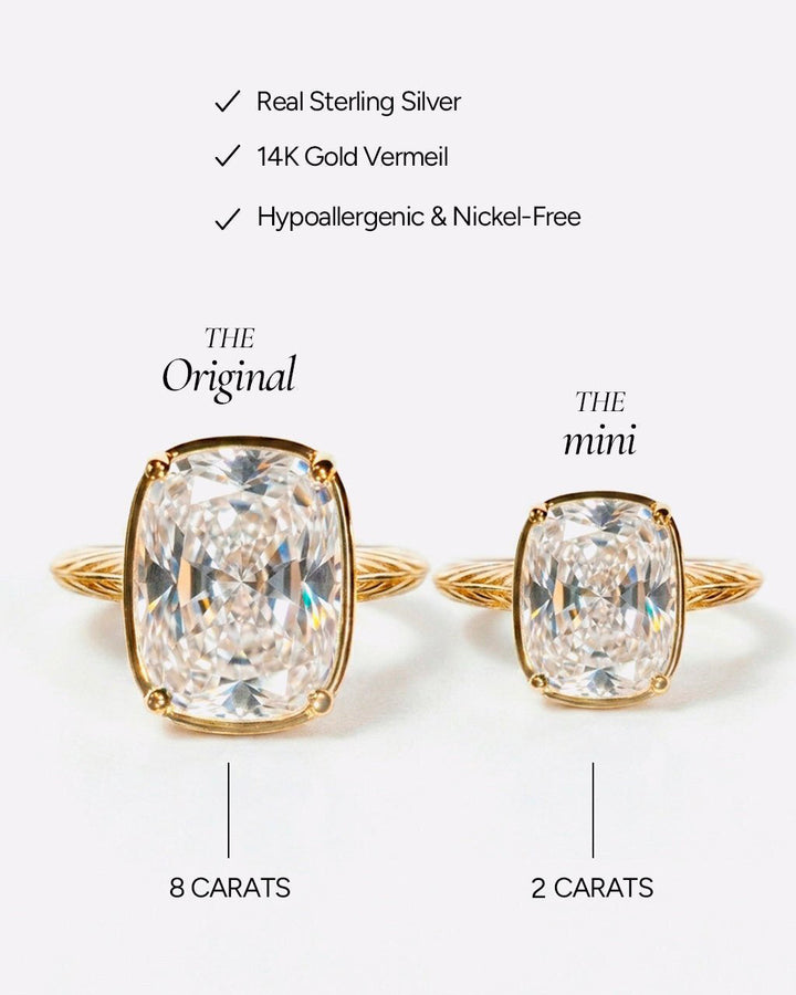 Elongated Mini Cushion Ring
