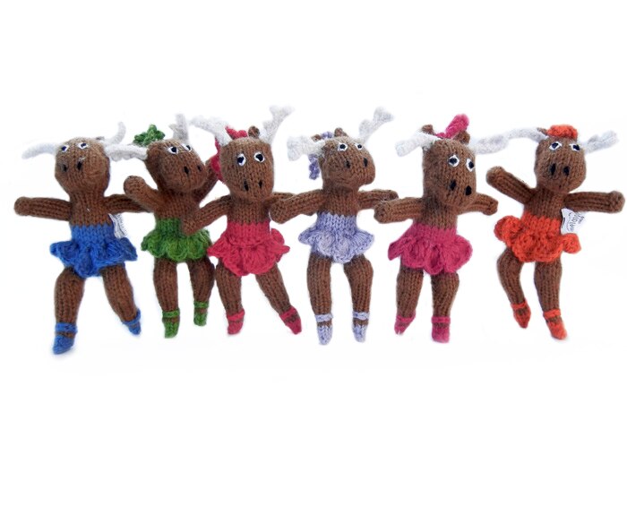 Dancing Moose Ornament- set of 6 by Melange Collection