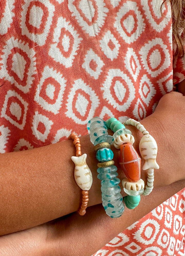 Intricate Stack Bracelet | Aqua