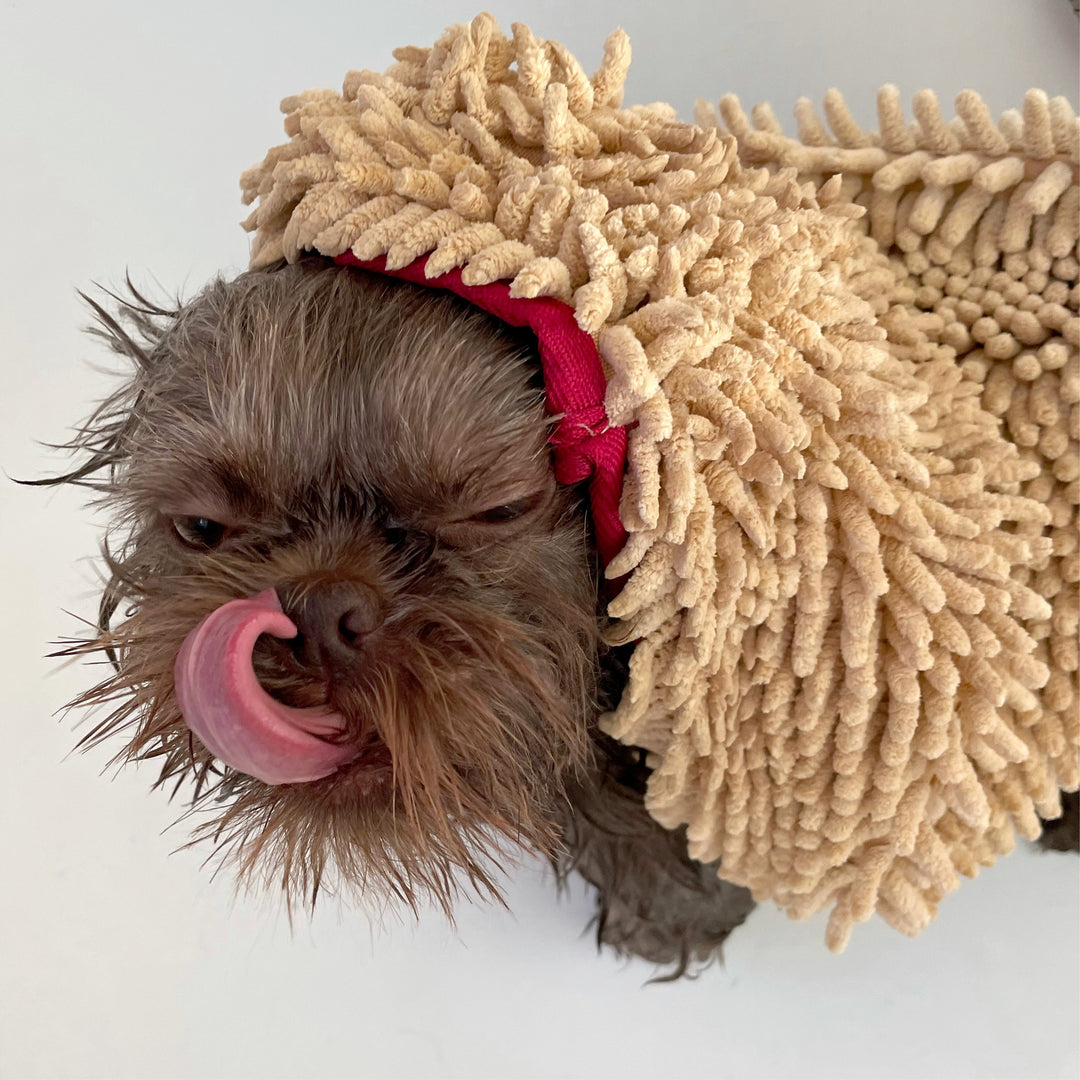 THE TOWEL Microfiber Dog & Cat Drying Towel — Hand Pockets, Odor-Resistant & 7× Water Absorbent