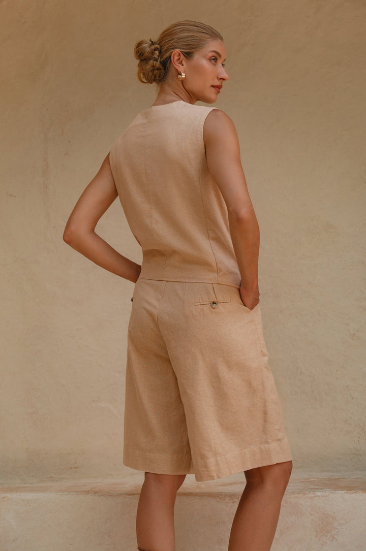 Paige Linen Vest by Bali Lane