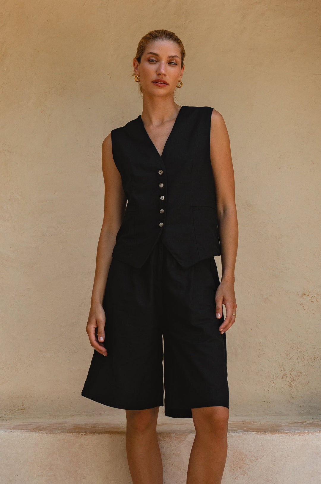 Paige Linen Vest by Bali Lane