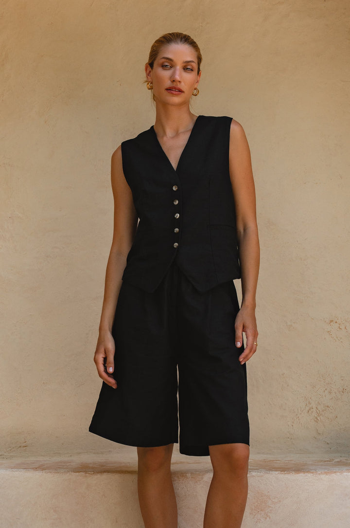 Paige Linen Vest by Bali Lane