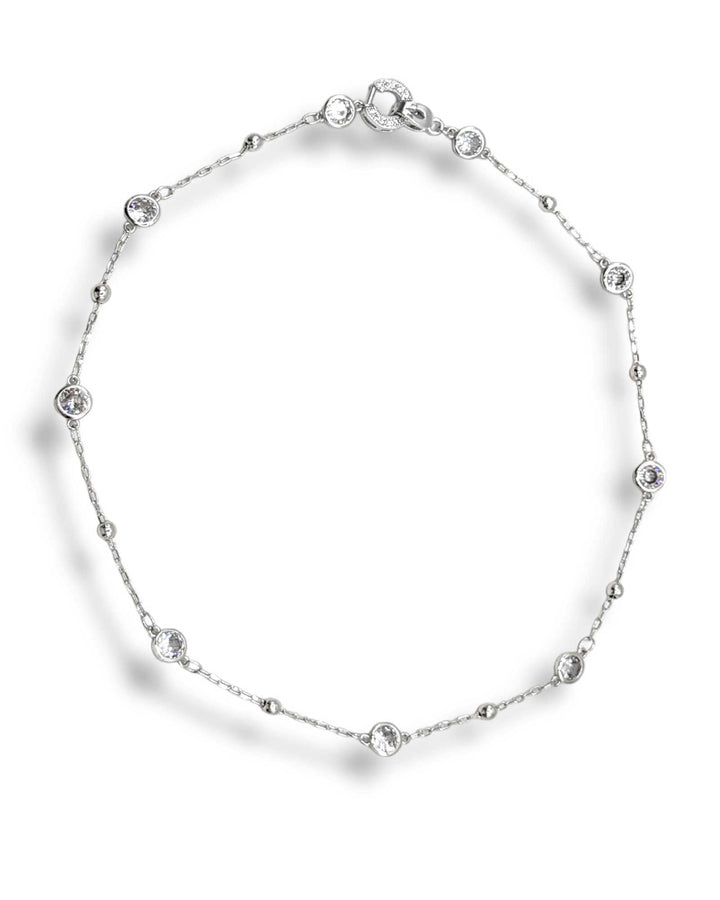 Reed Crystal Teardrop Charm Lariat Necklace