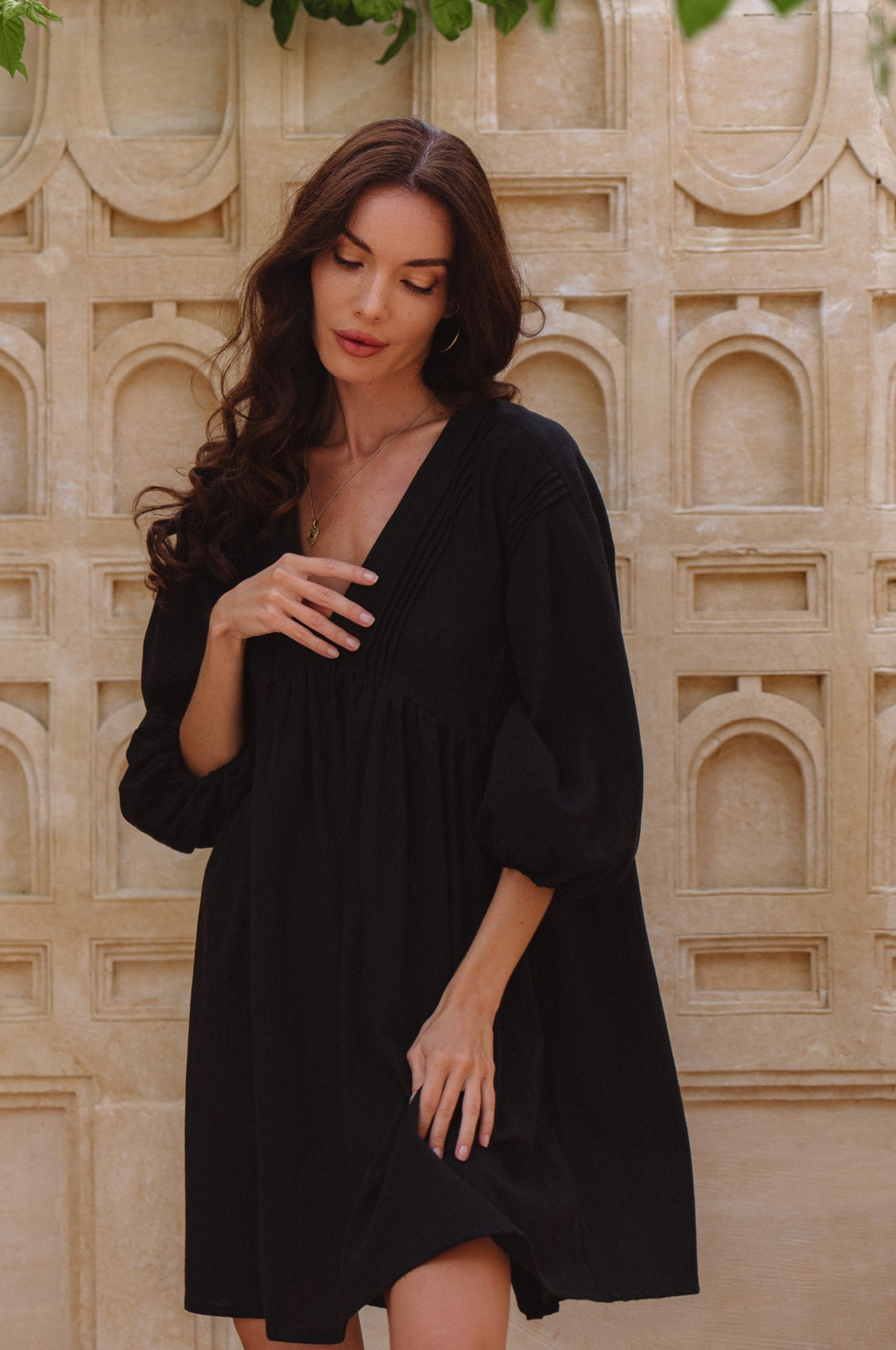 Palmira Handcrafted Linen Mini Dress by Bali Lane