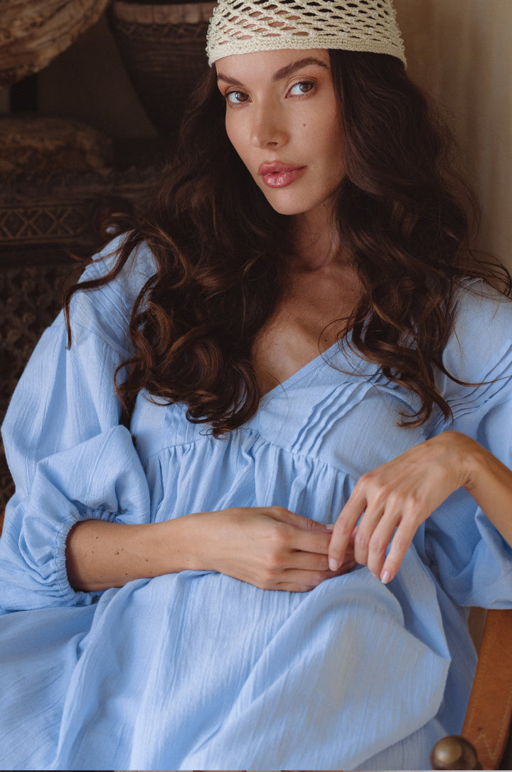 Palmira Handcrafted Linen Mini Dress by Bali Lane