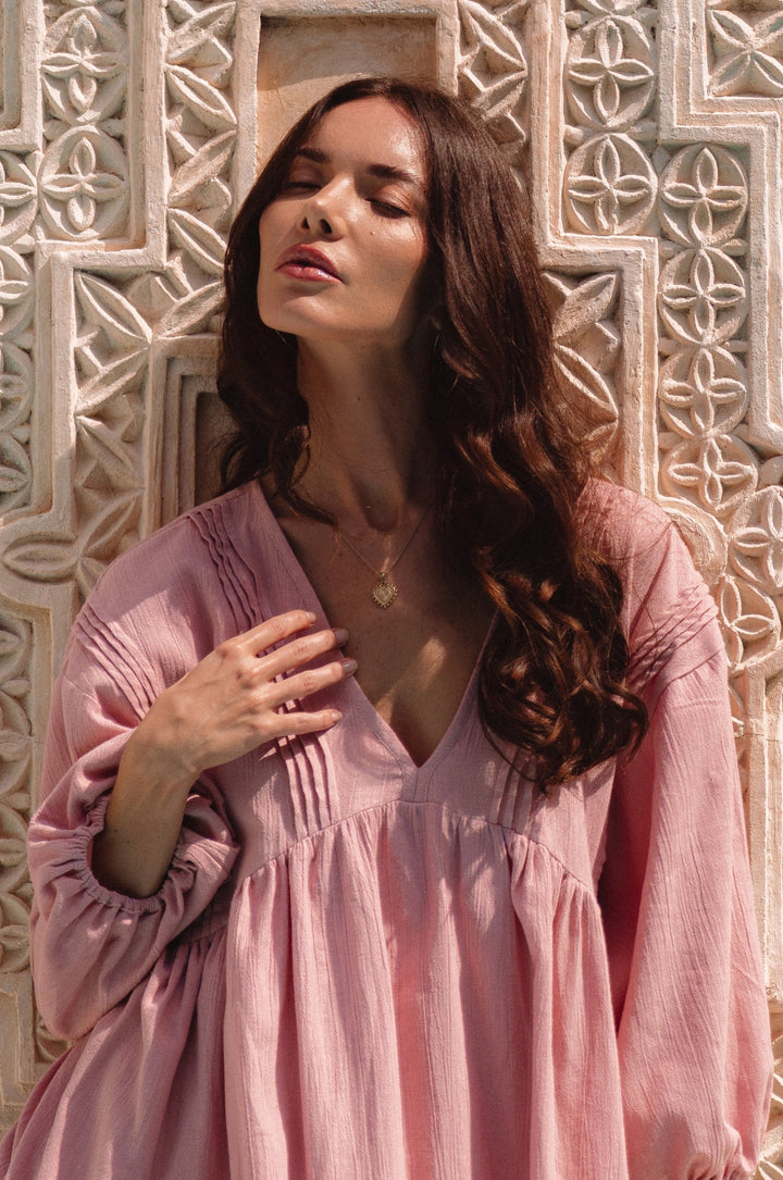 Palmira Handcrafted Linen Mini Dress by Bali Lane