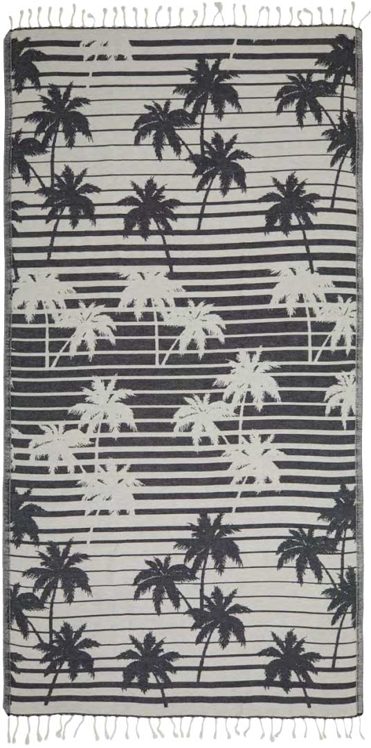 Palms Noirs - Turkish Towel by Sun Drunk