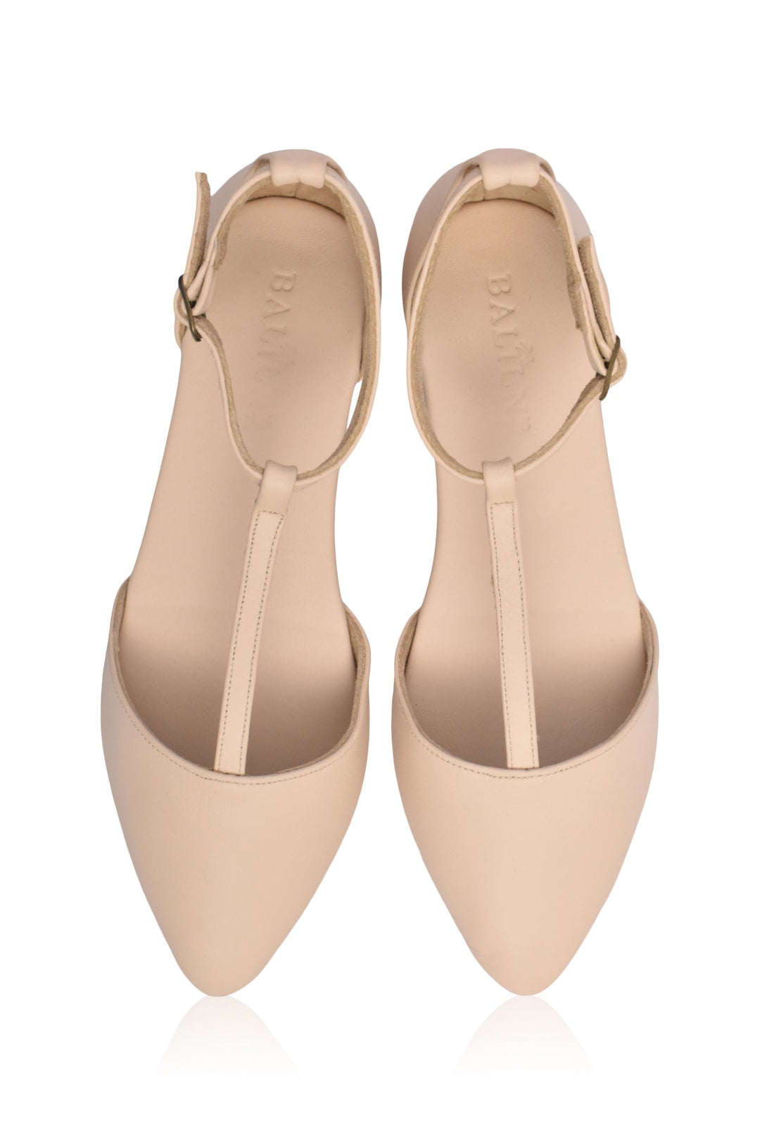 Paula Pointy Leather Flats by Bali Lane