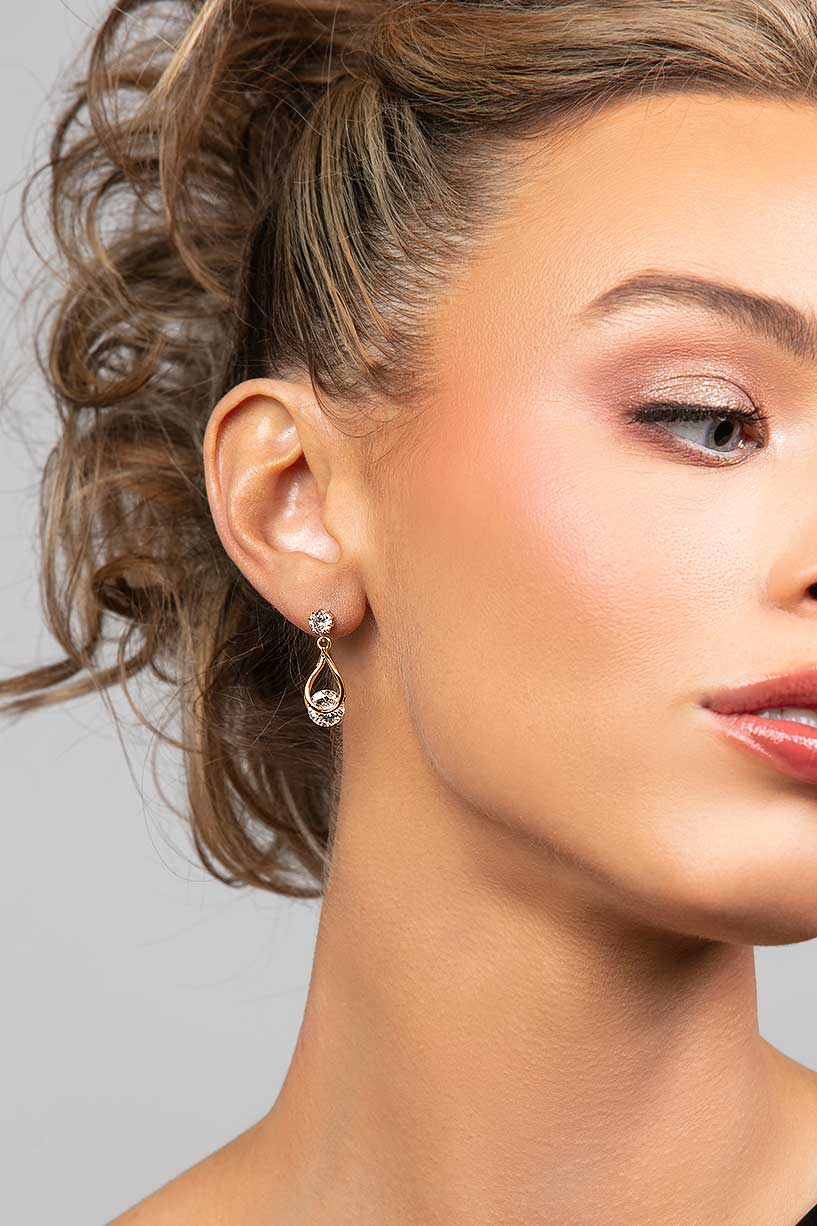 Perry CZ Crystal Drop Earrings