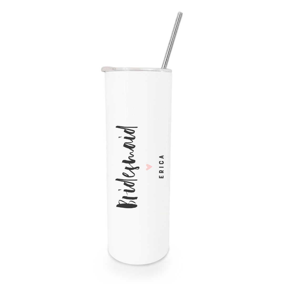 Bridesmaid Personalized Wedding Tumbler by The Cotton & Canvas Co.