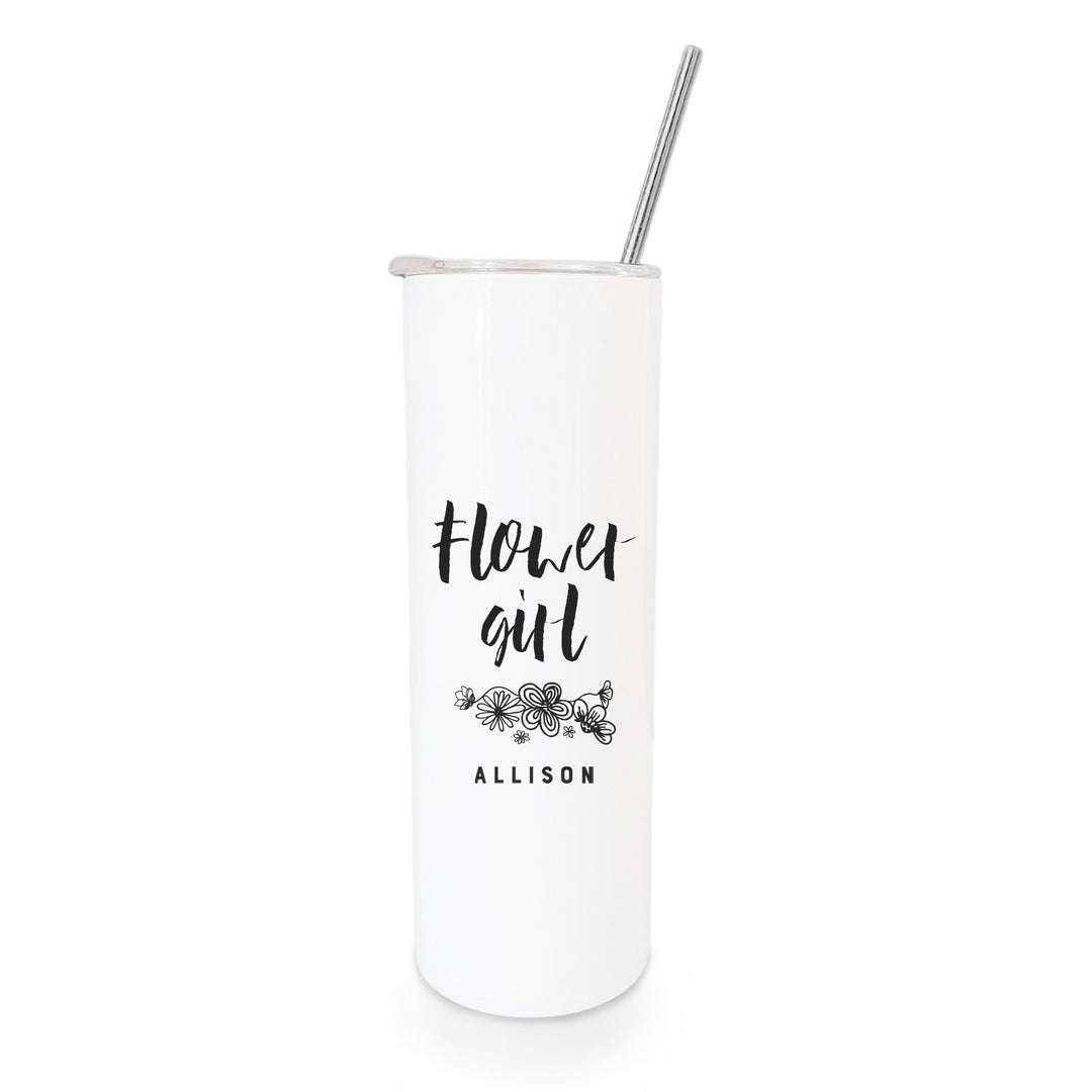 Flower Girl Personalized Wedding Tumbler by The Cotton & Canvas Co.