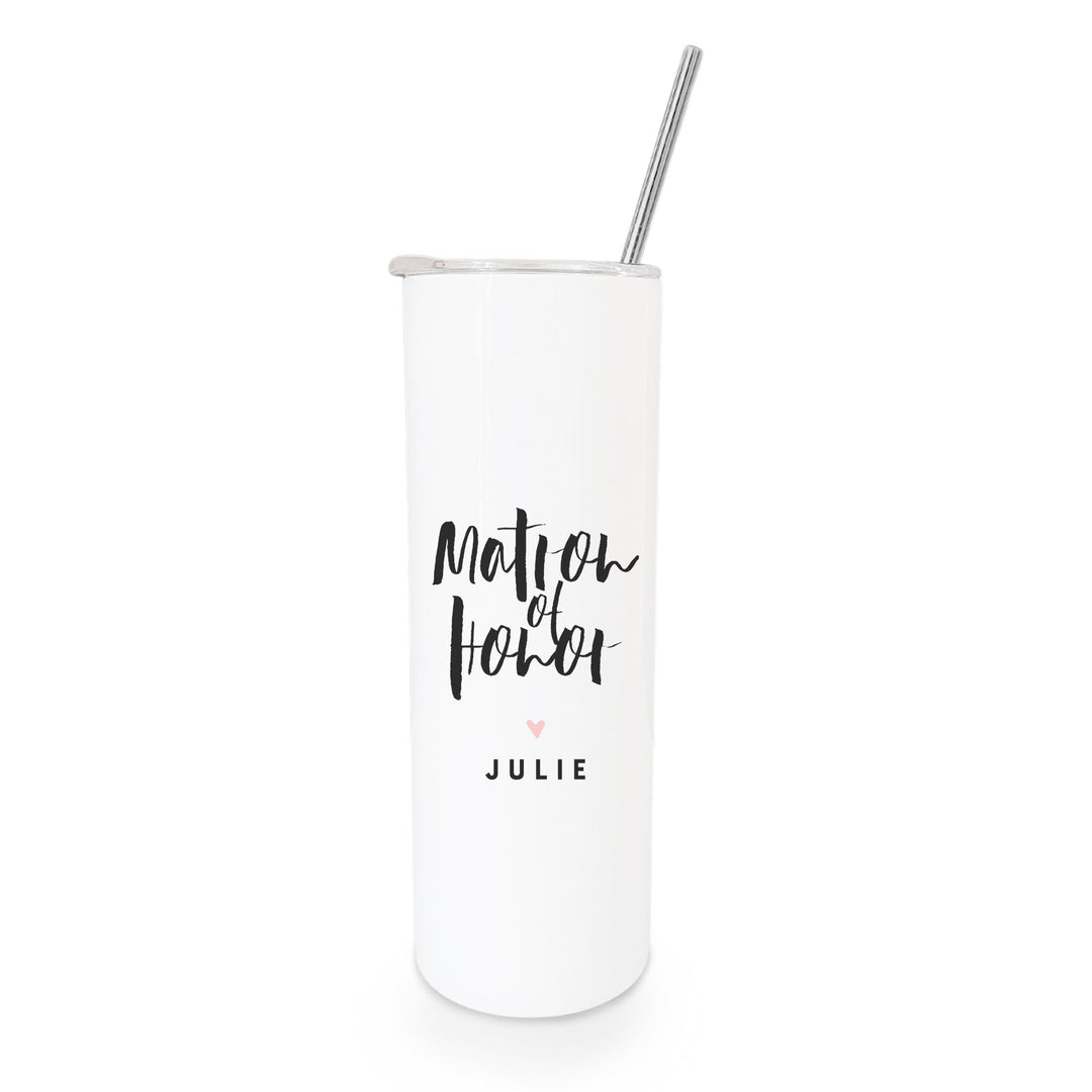 Matron of Honor Personalized Wedding Tumbler by The Cotton & Canvas Co.