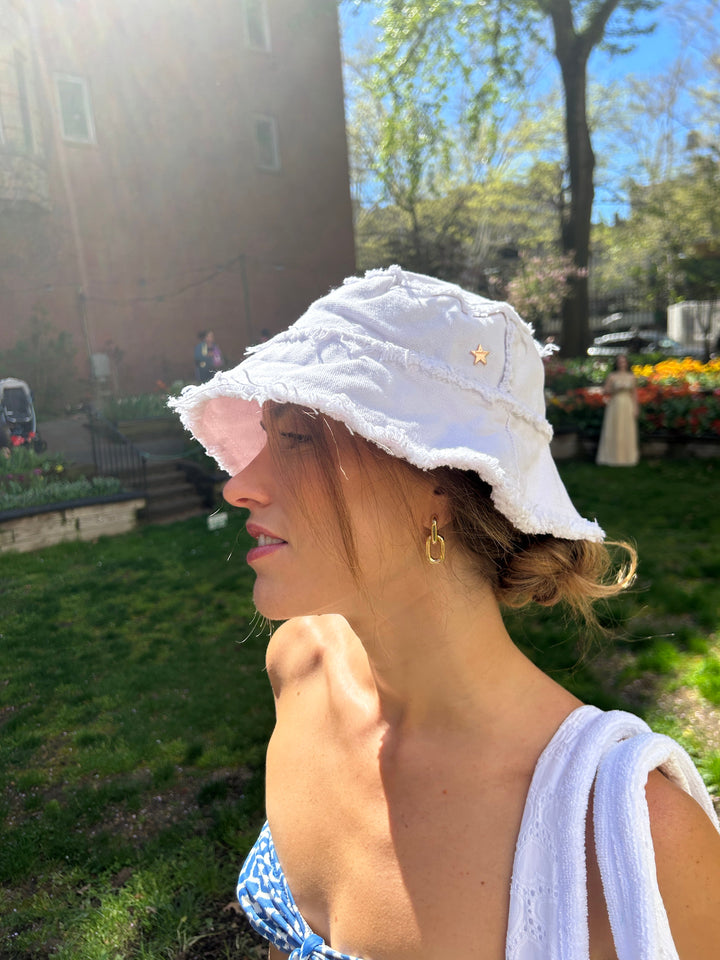 The Bondi Bucket Hat - White by Jocelyn