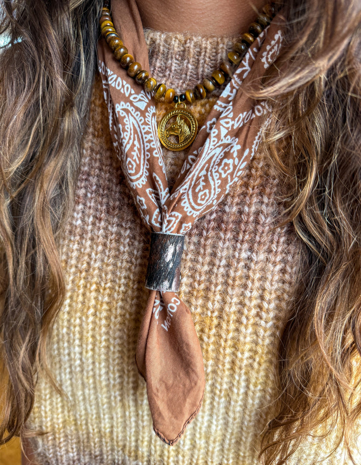 Classic Horse Necklace | Brown Equestrian